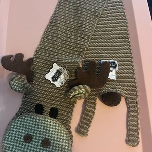 New Mudpie baby moose scarf